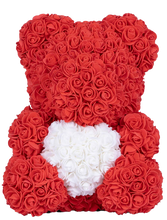 Load image into Gallery viewer, Red Love Heart Rose Bear
