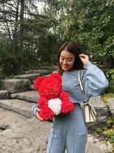 Load image into Gallery viewer, Red Love Heart Rose Bear