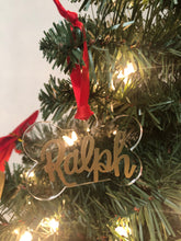 Load image into Gallery viewer, Clear Dog Bone Christmas Ornament
