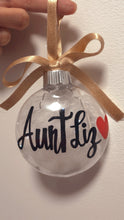 Load image into Gallery viewer, Name Feathered Flat Disc Ornament