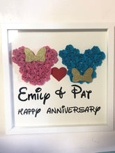 Load image into Gallery viewer, Mickey and Minnie Paper Flower Box