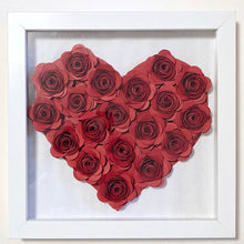 Load image into Gallery viewer, Red Solid Heart Paper Flower Box