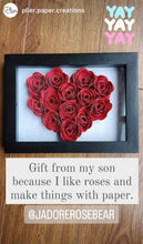 Load image into Gallery viewer, Red Solid Heart Paper Flower Box