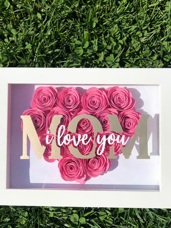 Heart Mother's Day Paper Flower Box