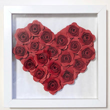 Load image into Gallery viewer, Red Solid Heart Paper Flower Box
